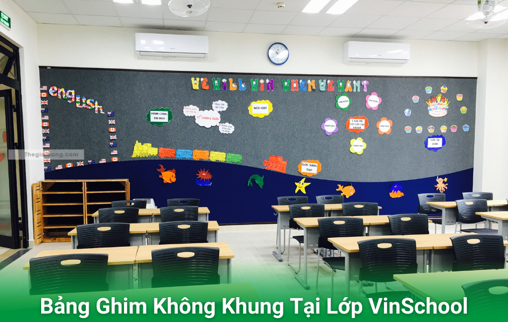 Bảng Ghim Không Khung Tại Lớp Tiểu Học Của Vinschool